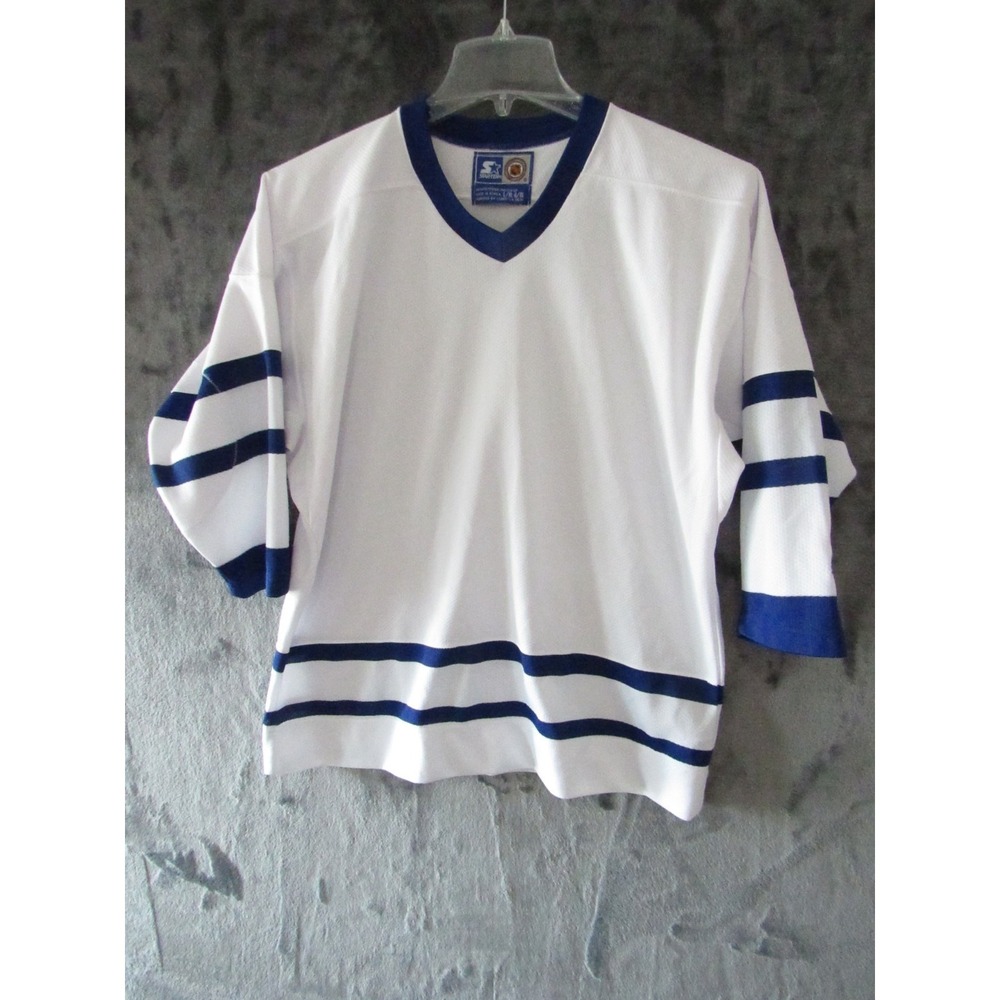 Starter Toronto Maple Leafs NHL Jersey Men's L XL White Blue V-Neck Ice Hockey